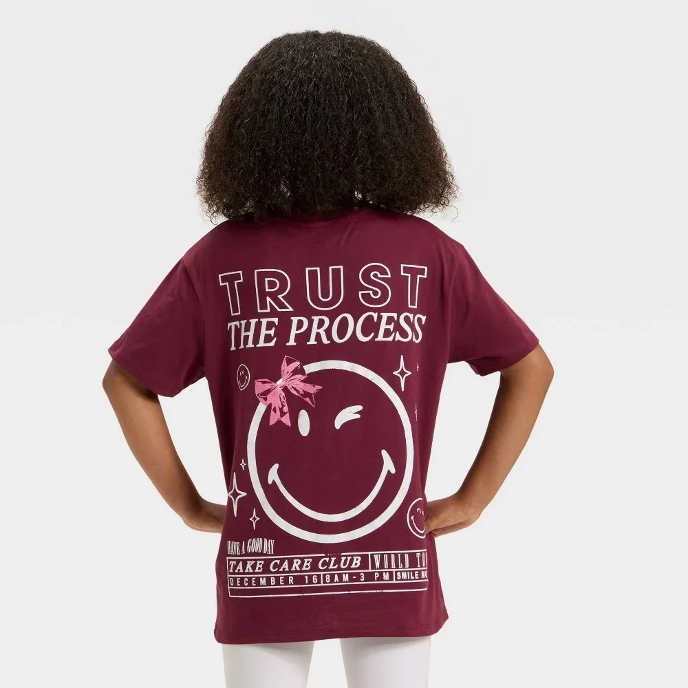 Youth Burgundy Trust the Process Tee